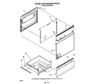 Whirlpool RF367BXVW0 door and drawer diagram