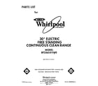 Whirlpool RF3365XVW0 front cover diagram