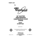 Whirlpool RF330PXVW0 front cover diagram