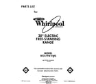 Whirlpool RF317PXVW0 front cover diagram