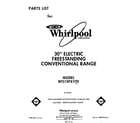 Whirlpool RF313PXVT0 front cover diagram