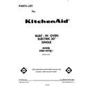 KitchenAid KEBI100TBL1 front cover diagram