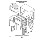 Whirlpool MW8650XS4 cabinet and latch diagram