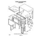 Whirlpool MW8550XS5 cabinet and door diagram