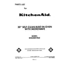 KitchenAid KEMI300VBL0 front cover diagram