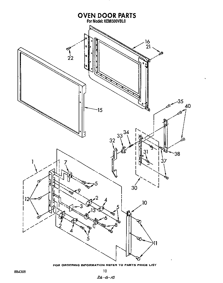 Microwave oven door