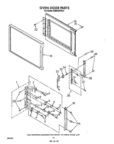 Microwave oven door