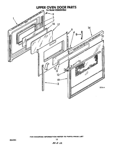 Upper oven door