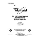 Whirlpool RF396PXVW0 front cover diagram