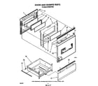 Whirlpool RF396PXVW0 door and drawer diagram