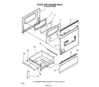 Whirlpool RF327PXVW0 door and drawer diagram