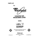 Whirlpool MW8901XS0 front cover diagram