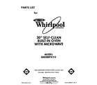 Whirlpool RM288PXV0 front cover diagram