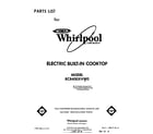 Whirlpool RC8400XVW0 front cover diagram