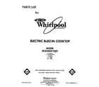 Whirlpool RC8200XVW0 front cover diagram
