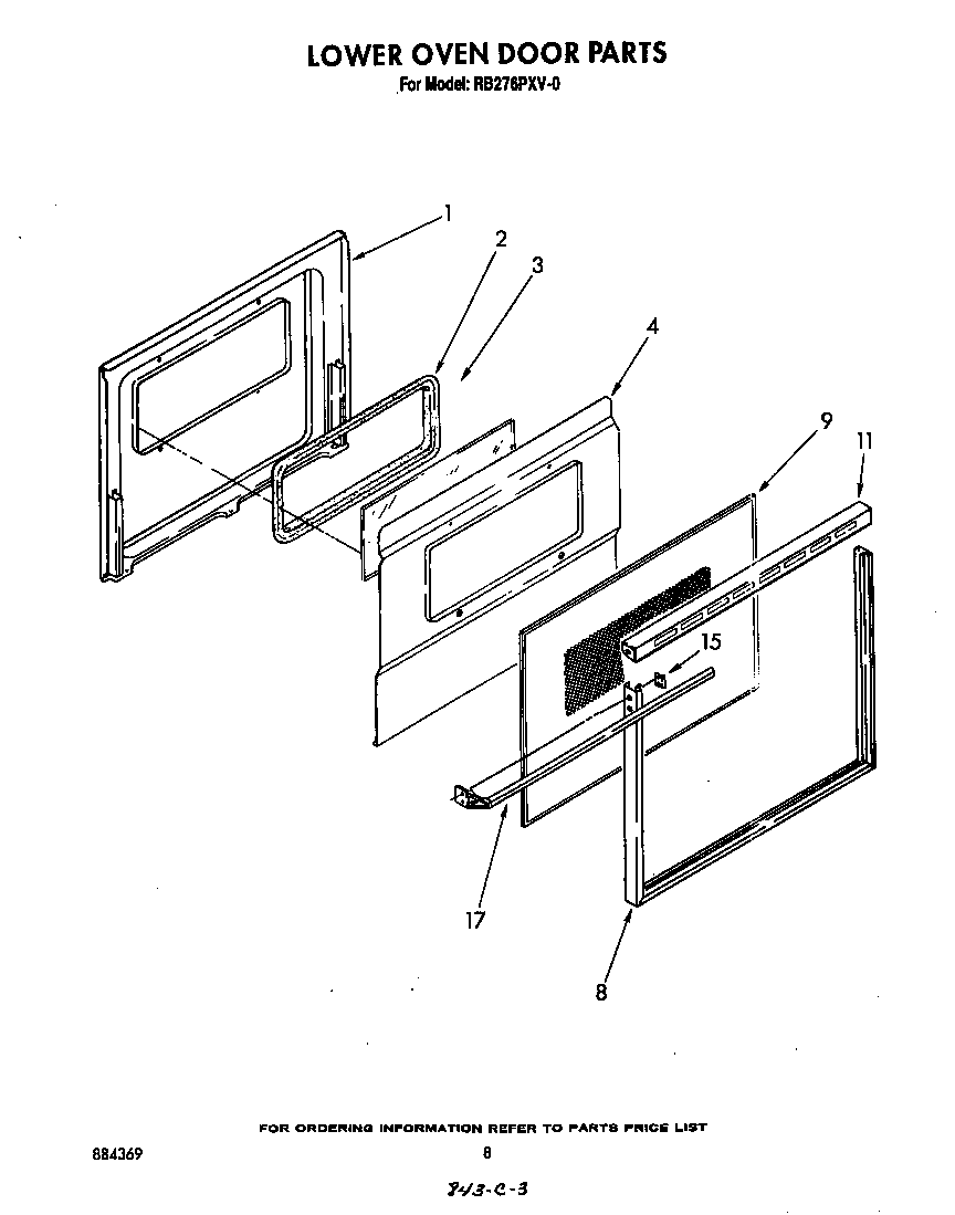 Lower oven door
