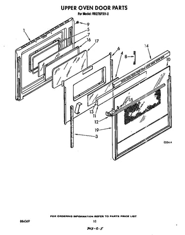 Upper oven door