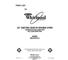 Whirlpool RB275PXV0 front cover diagram