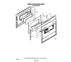 Whirlpool RB275PXV0 upper oven door diagram
