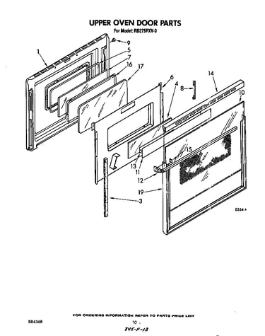 Upper oven door