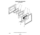 Whirlpool RB220PXV0 lower oven door diagram