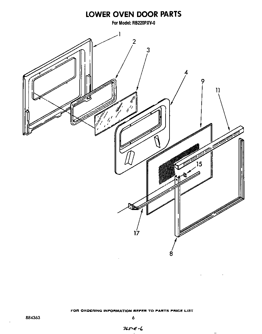 Lower oven door