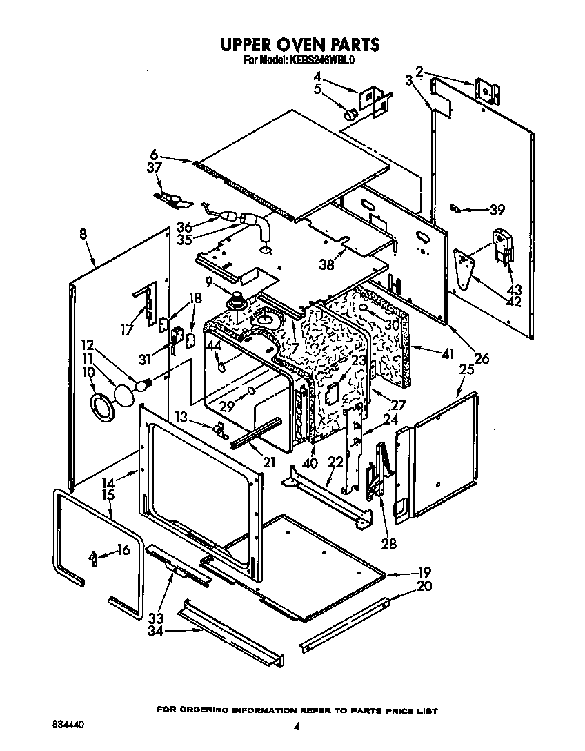 Upper oven
