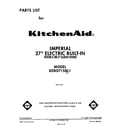 KitchenAid KEBI271SBL1 front cover diagram