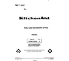 KitchenAid KCMS135SAL0 front cover diagram