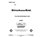 KitchenAid KCMS135SWH0 front cover diagram