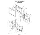 KitchenAid KCMS132SBL5 door and latch diagram