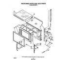 Whirlpool RM278BXV1 microwave door and latch diagram