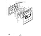 Whirlpool RB276PXV1 upper oven door diagram