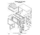 Whirlpool MW8650XS5 cabinet and latch diagram