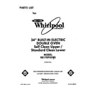 Whirlpool RB170PXXB0 front cover diagram