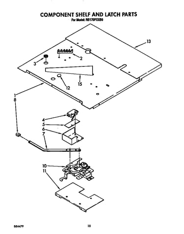 Component shelf and latch