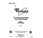 Whirlpool RB160PXXB0 front cover diagram