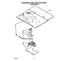 Whirlpool RB770PXXB0 component shelf and latch diagram