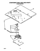 Component shelf and latch
