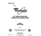 Whirlpool RB760PXXB0 front cover diagram