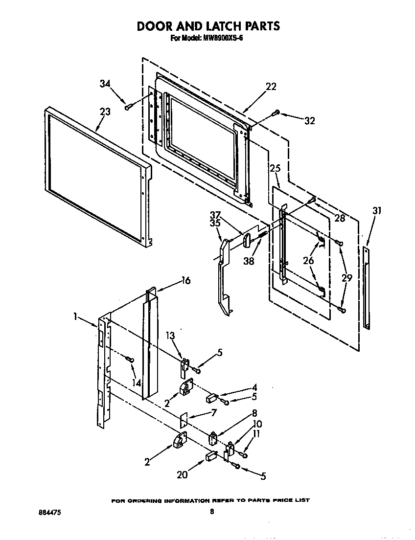 Door and latch