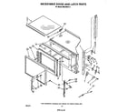 Whirlpool RM278BXV2 microwave door and latch diagram