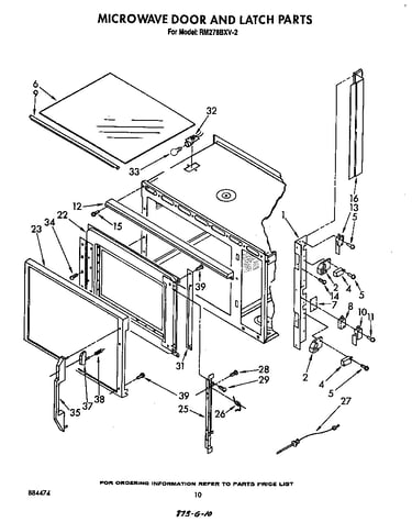 Microwave door and latch