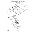Whirlpool RB170PXXW0 component shelf and latch diagram