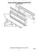 Oven control frame and knob