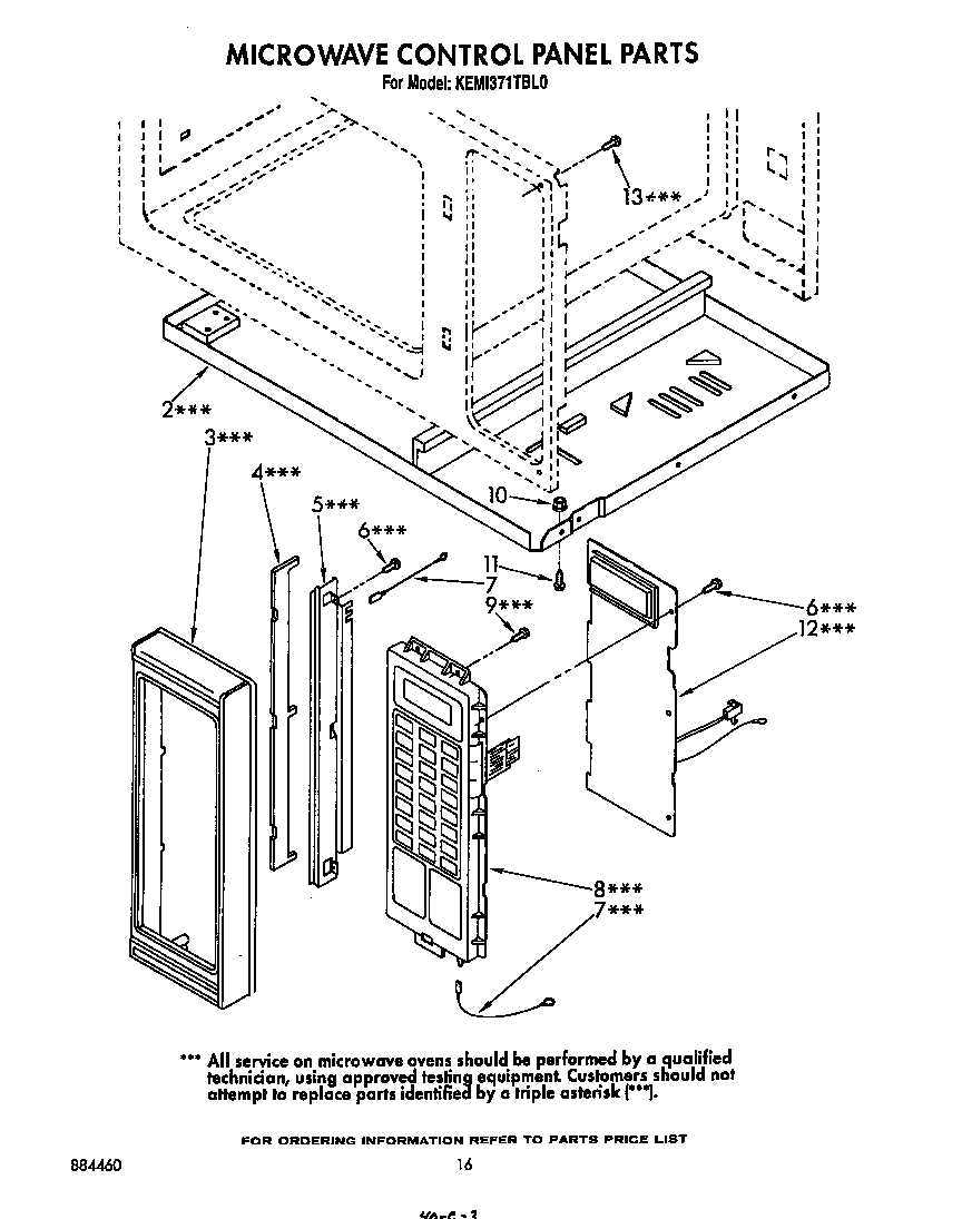MICROWAVE CONTROL PANEL
