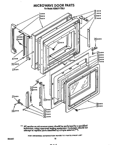 Microwave door