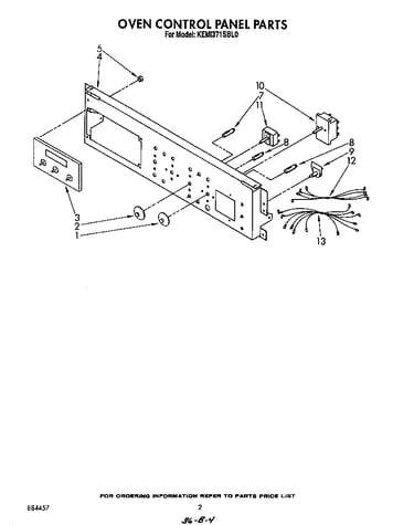 Oven control panel