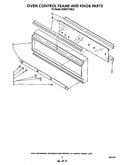Oven control frame and knob