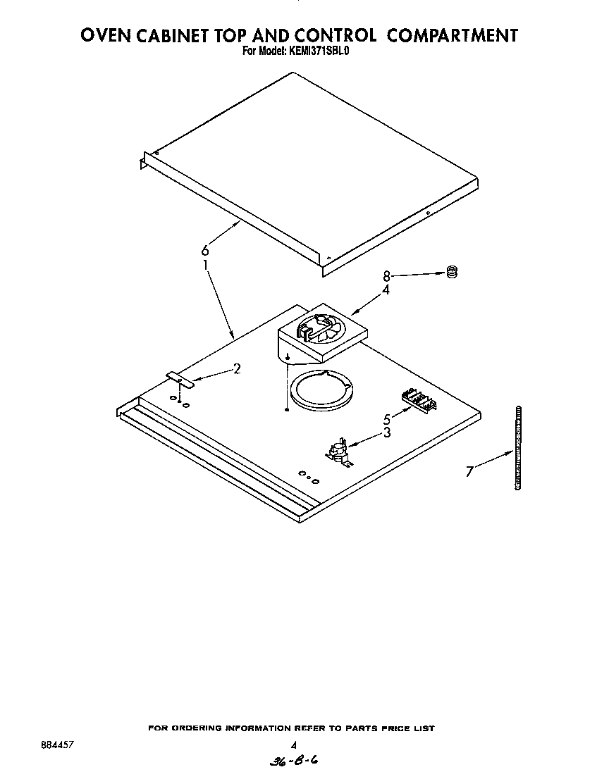 OVEN CABINET TOP AND CONTROL COMPARTMENT